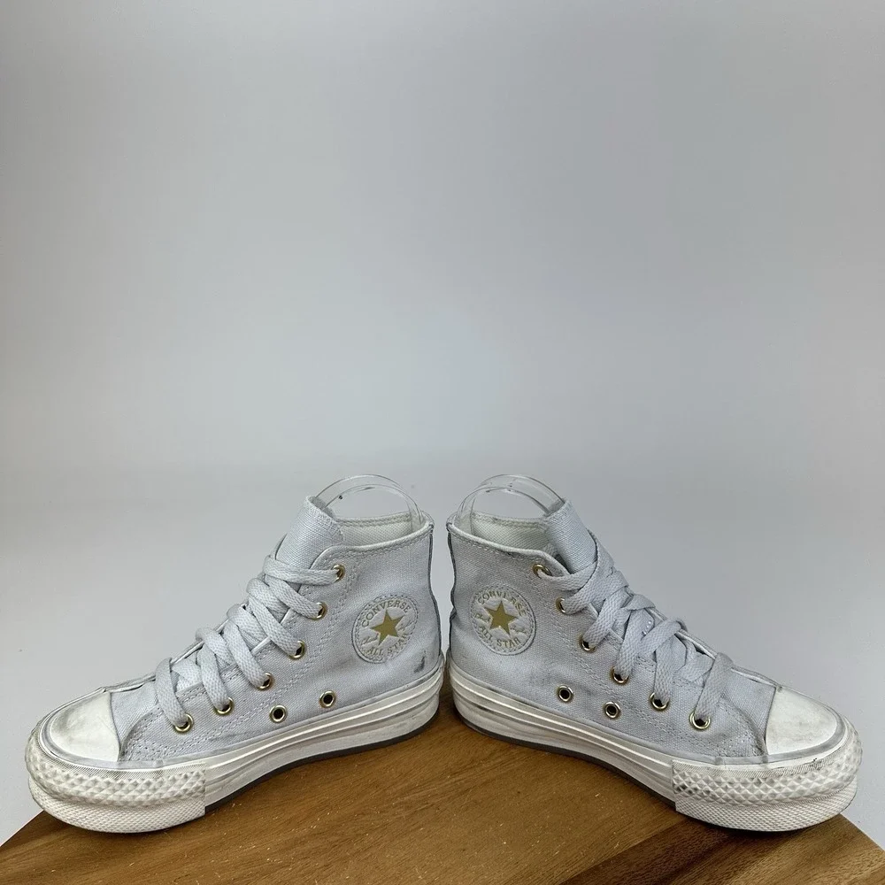 Little Kids Converse CTAS Lift Platform Blue Casual Hi Top Sneakers Size 12 C